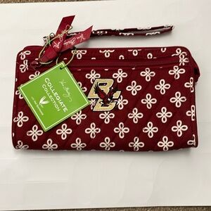 Vera Bradley Boston College Front Zip Wristlet